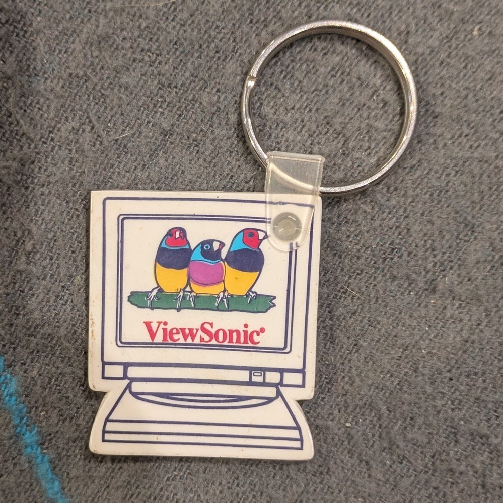 Vintage Viewsonic Computer Electronics Keychain Advertising