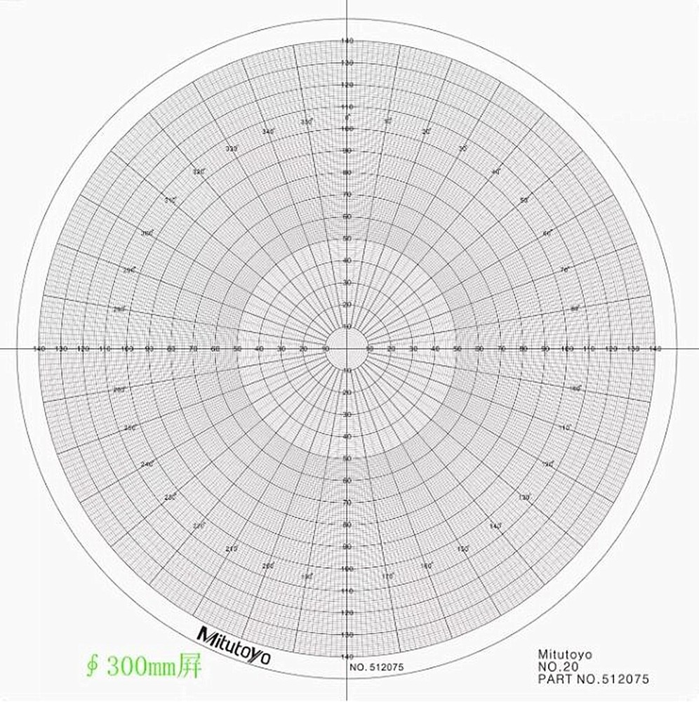 1Pc Optical Comparator Chart Part Fit For Profile Projector Overlay Chart 512075