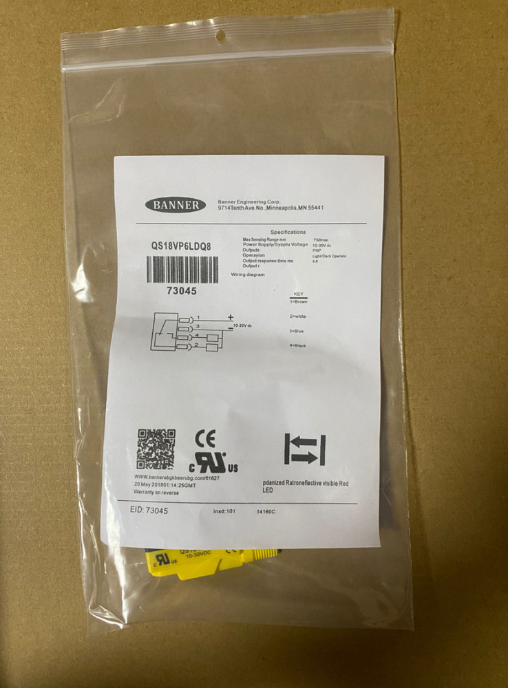 1PCS new QS18VP6LDQ8 sensor @106