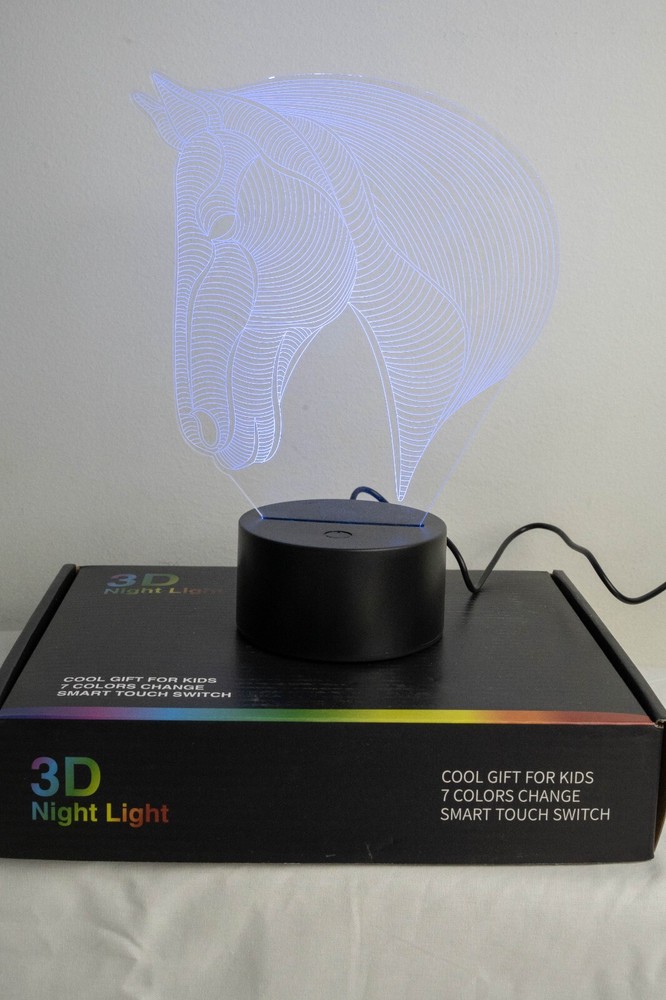 3D Color Changing Horse Night Light