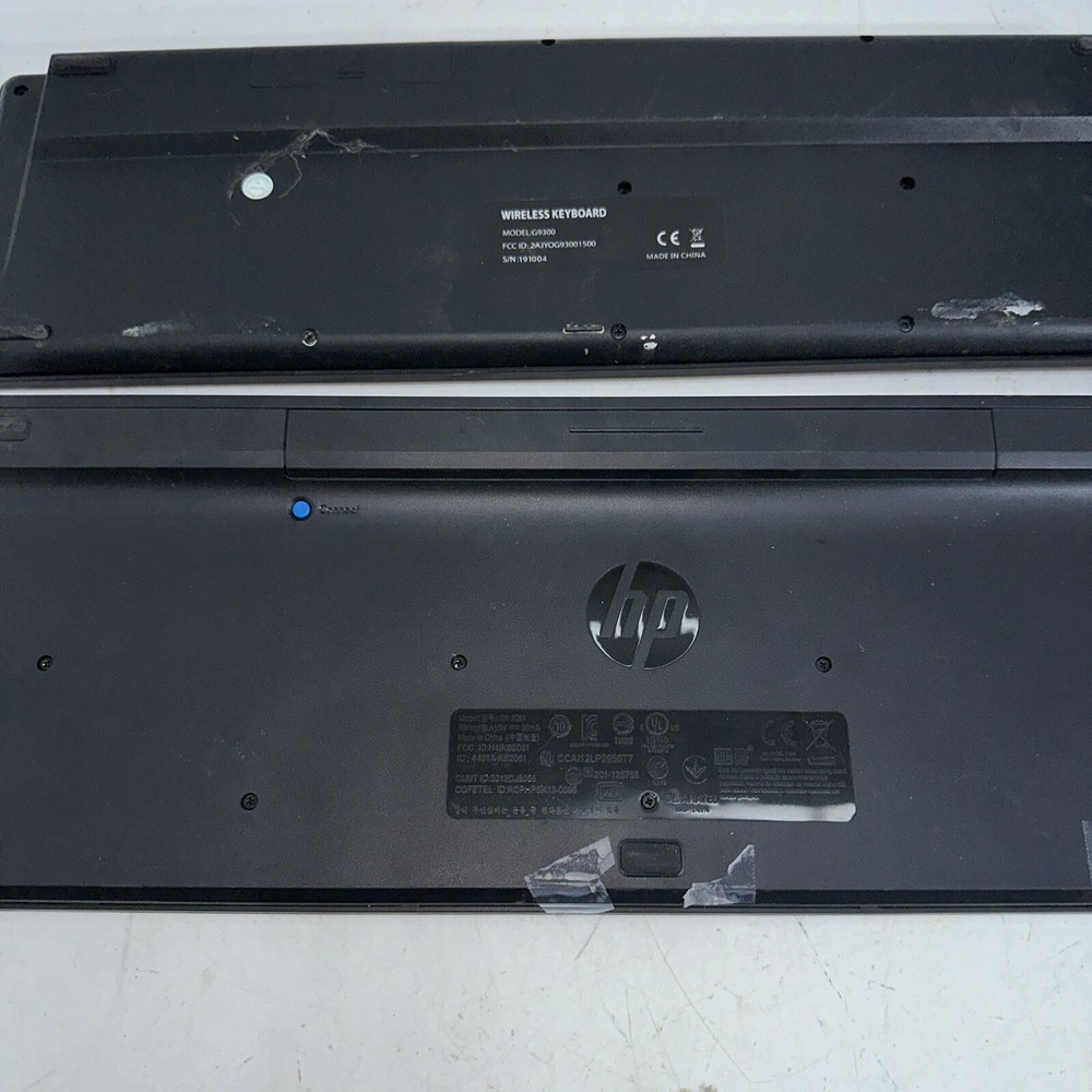 2 Wireless Keyboards NO DONGLE - UNTESTED HP & Unbranded