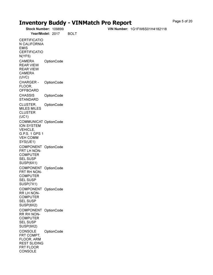 Dash Panel Without Pre-crash System Fits 17-21 BOLT 10295643