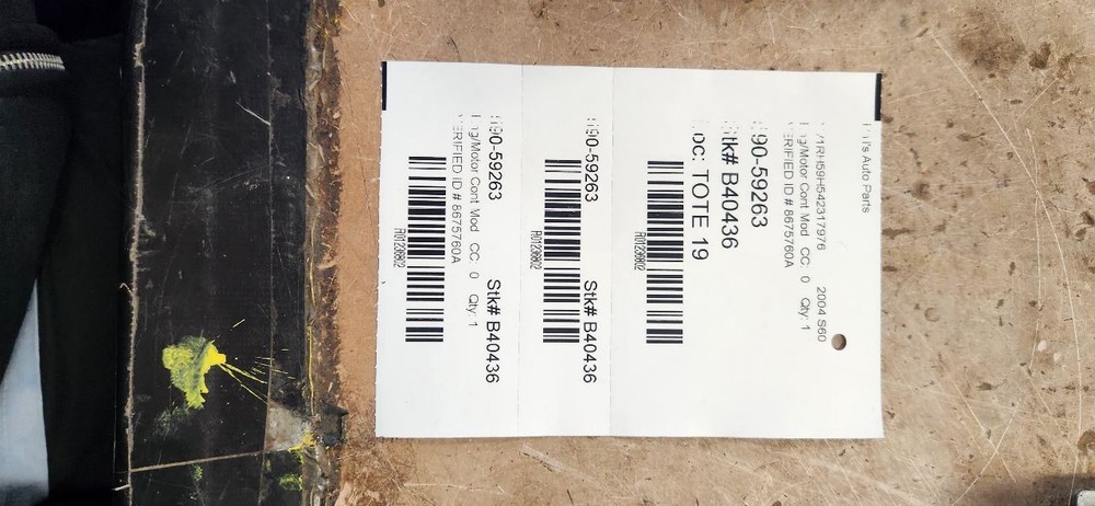 Engine ECM Electronic Control Module Fits 02-04 VOLVO 60 SERIES 1236802