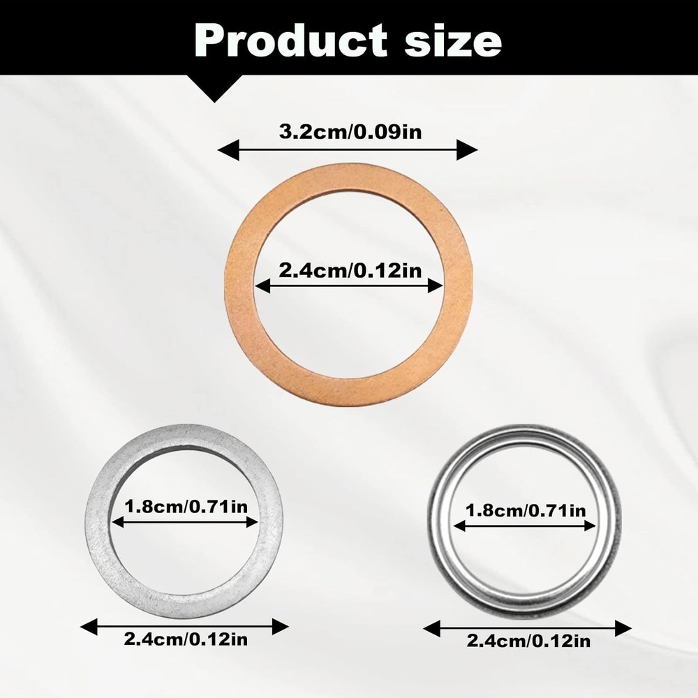 12pcs Differential Transfer Case Crush Washer Gasket Kit Compatible with...