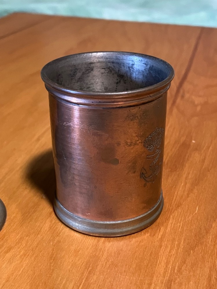 AUTHENTIC MODELS MINI Nautical Ration Cup & Tankard Mug Copper Brass Made India