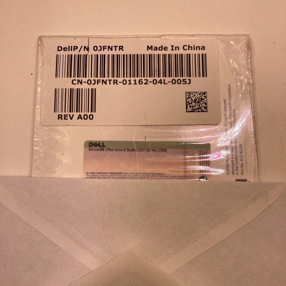 Microsoft Office Home & Student 2007 CD w/ Key. New Sealed