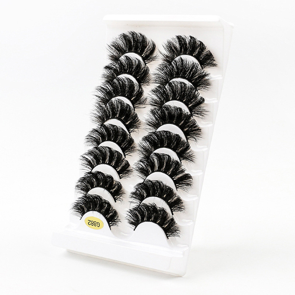 8 Pairs Super Curl Simulation False Eyelash Lightweight Thick Fluffy Multi-level