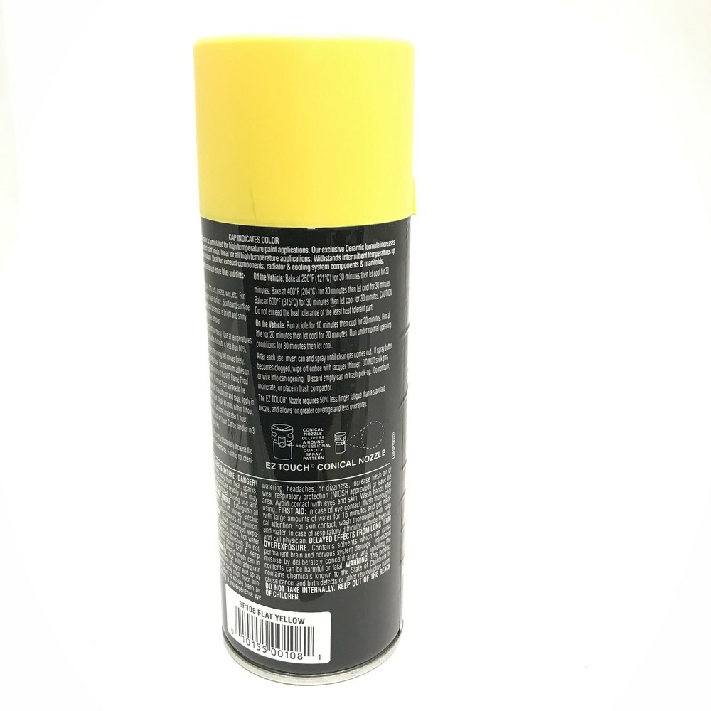 VHT SP108(3pack) High Temperature Flame Proof 11oz. Header Yellow Spray Paint