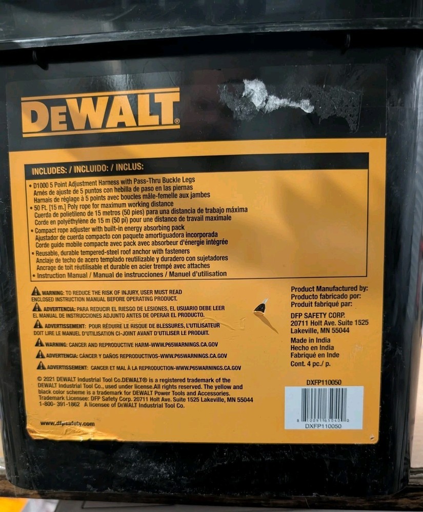 DEWALT Rooftop Safety Kit - Sealed