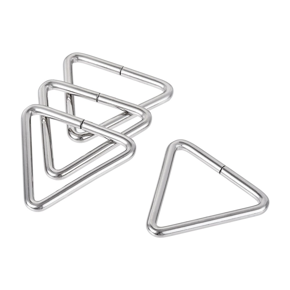 Metal Triangle Ring Buckle 2"(50mm) Inner Width for Strap Craft DIY 6pcs