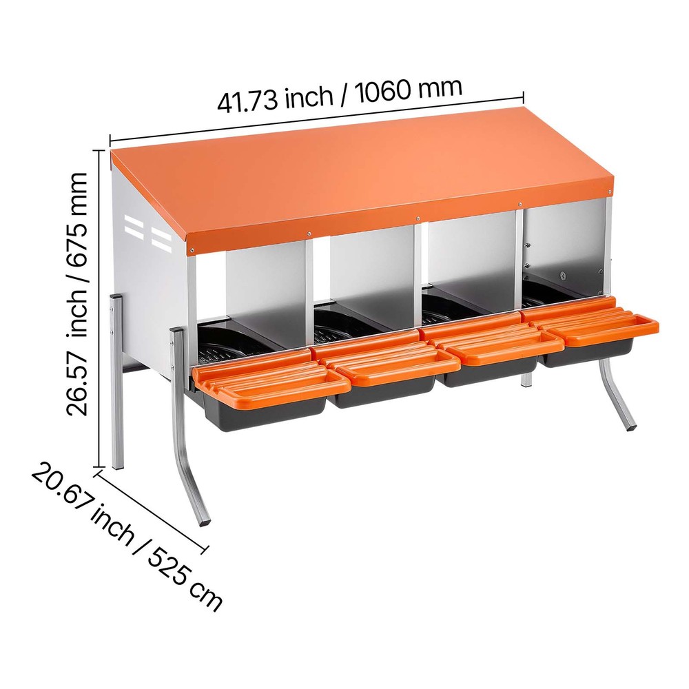 Uimoso Chicken Nesting Boxes with 4 Compartments for Egg Laying