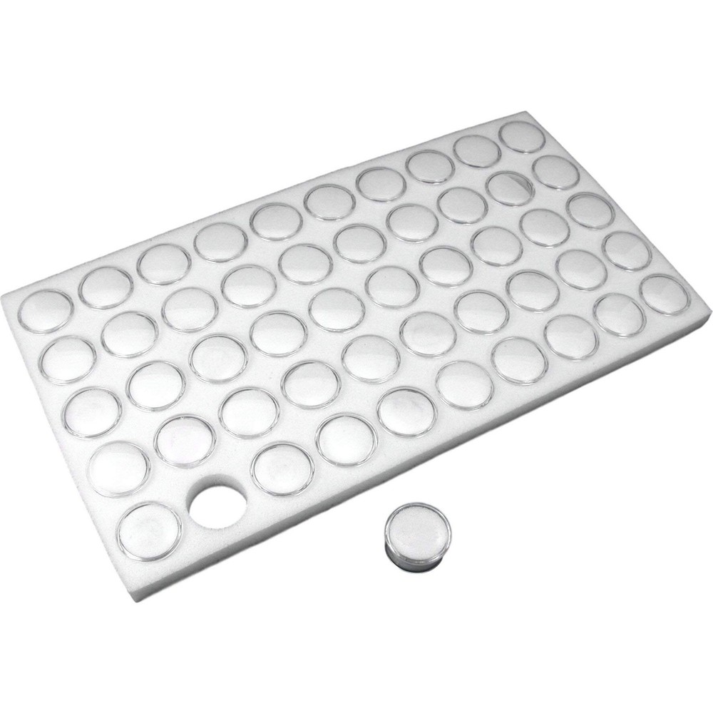 150 White Foam Gem Jars Showcase Stackable Display Trays