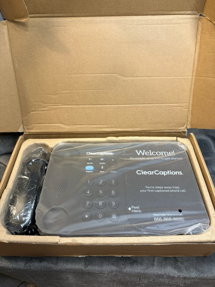 ClearCaptions Captioned Telephone Landline Phone Large Display Open Box