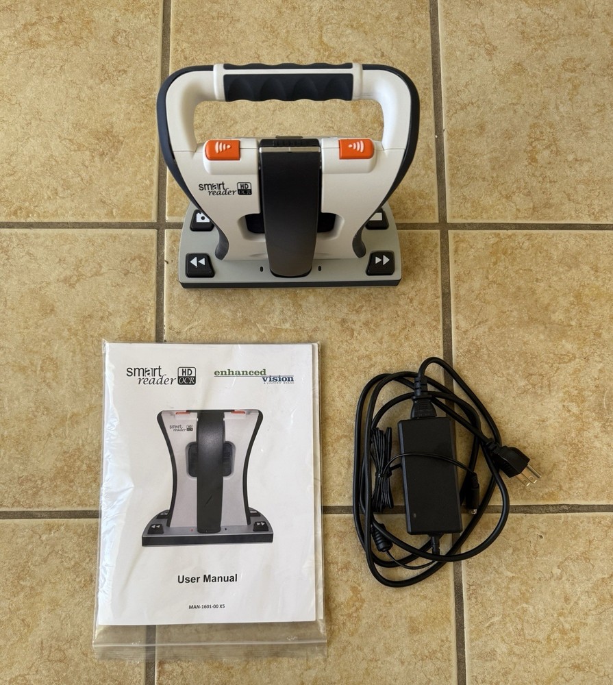 ENHANCED VISION Portable Smart Reader HD OCR SRHE1A W/ DOCS - EXCELLENT COND!