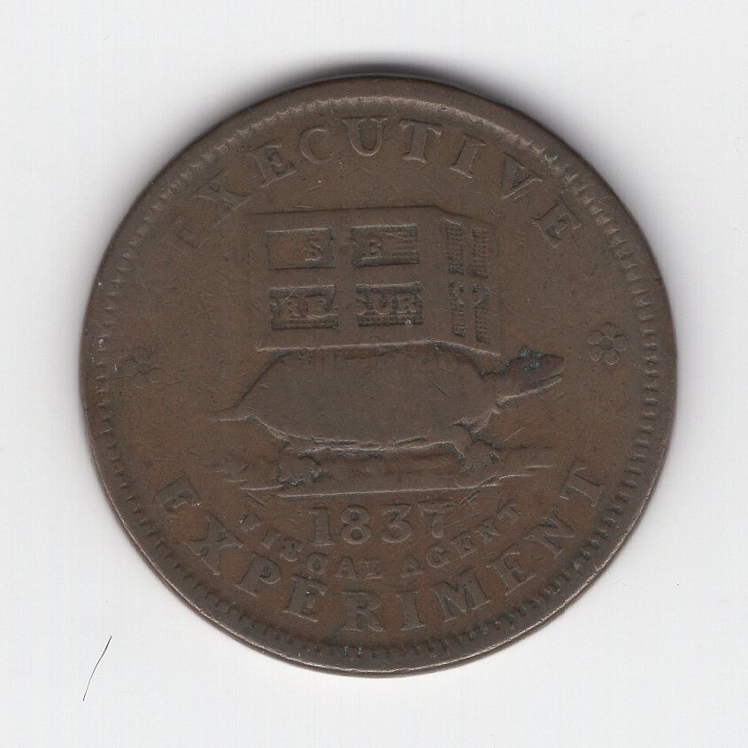 1837 Hard Times Token HT-32 Executive Experiment F/VF
