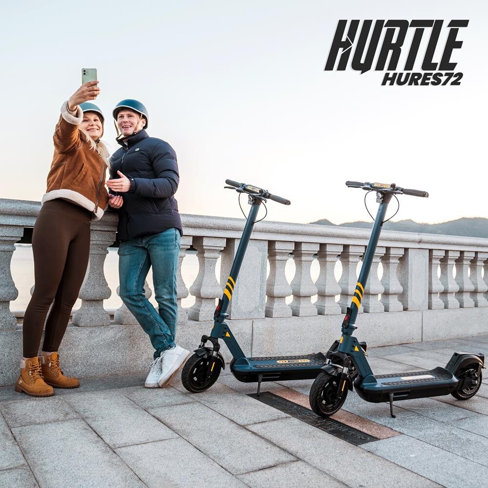 Hurtle 10 Foldable Electric Scooter-Upgraded Inner Honeycomb Solid Tire Foldabl