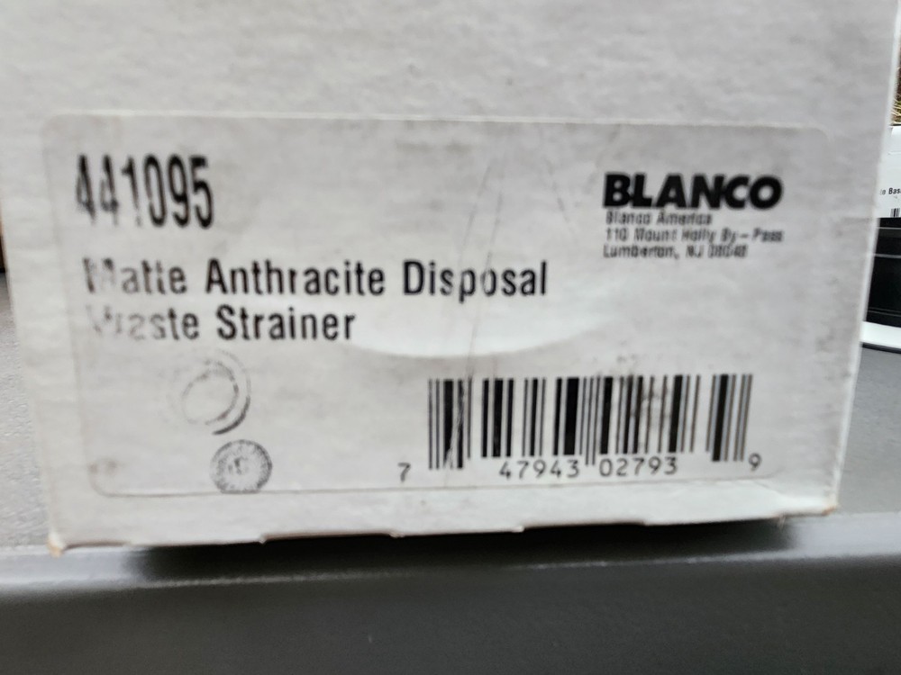 BLANCO, Anthracite 441095 SILGRANIT-Matched Kitchen Garbage Disposal Flange,...