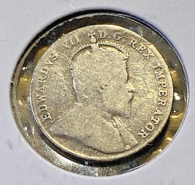 1909 Canada 10 Cent - Silver Ten Cent Coin - VG - Edward VII