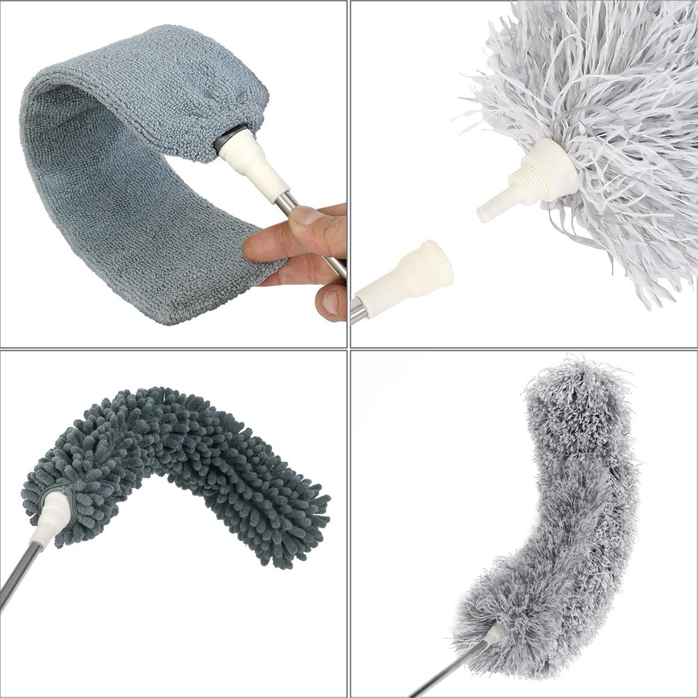 Comprehensive 10 Piece Cleaning Duster Set: Ergonomic Handle for Easy Dusting