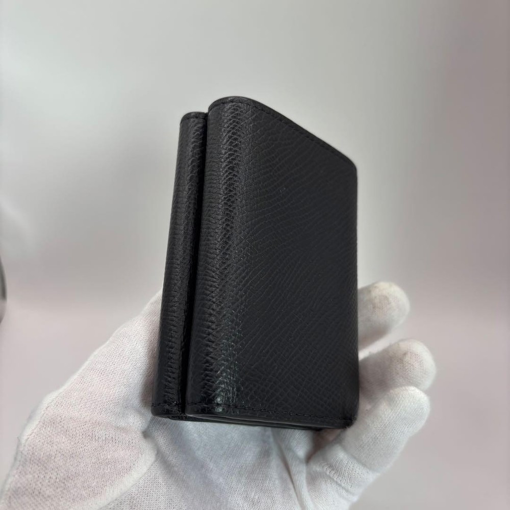 CELINE Tri Fold Wallet Folded Compact Wallet Black From Japan