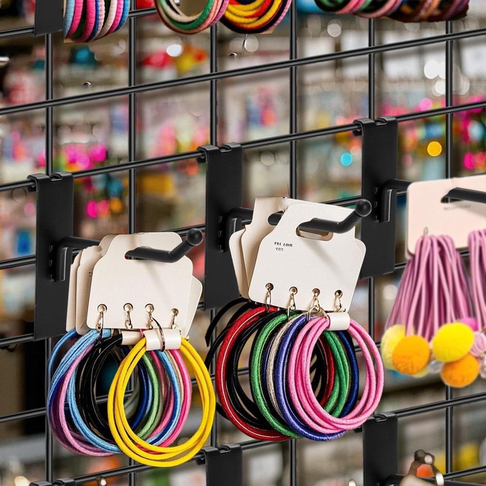 40 Pack Gridwall Hooks, 4 Inch Display Hooks for Grid Wall Panels, Heavy Duty...