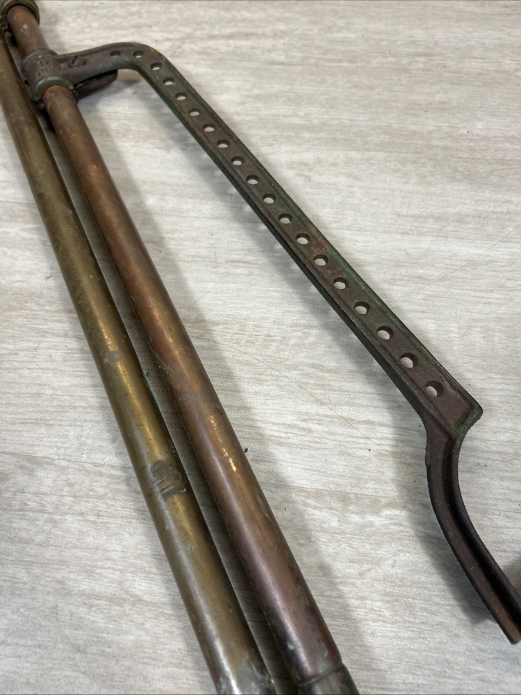 Vintage Brass & Copper CAST IRON Manual Hand Bilge Pump Unknown Maker UNTESTED
