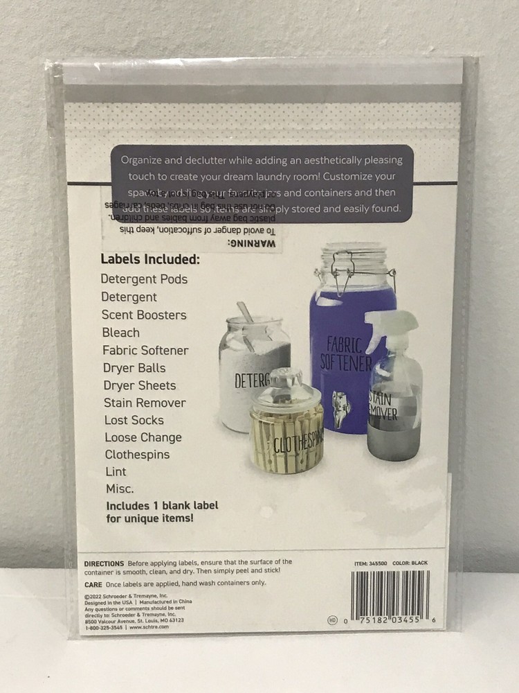 Laundry Room Labels Container Stickers Sorting Organizing Waterproof