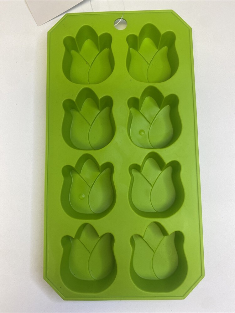 Green Tulip Shape Ice Cube Mold