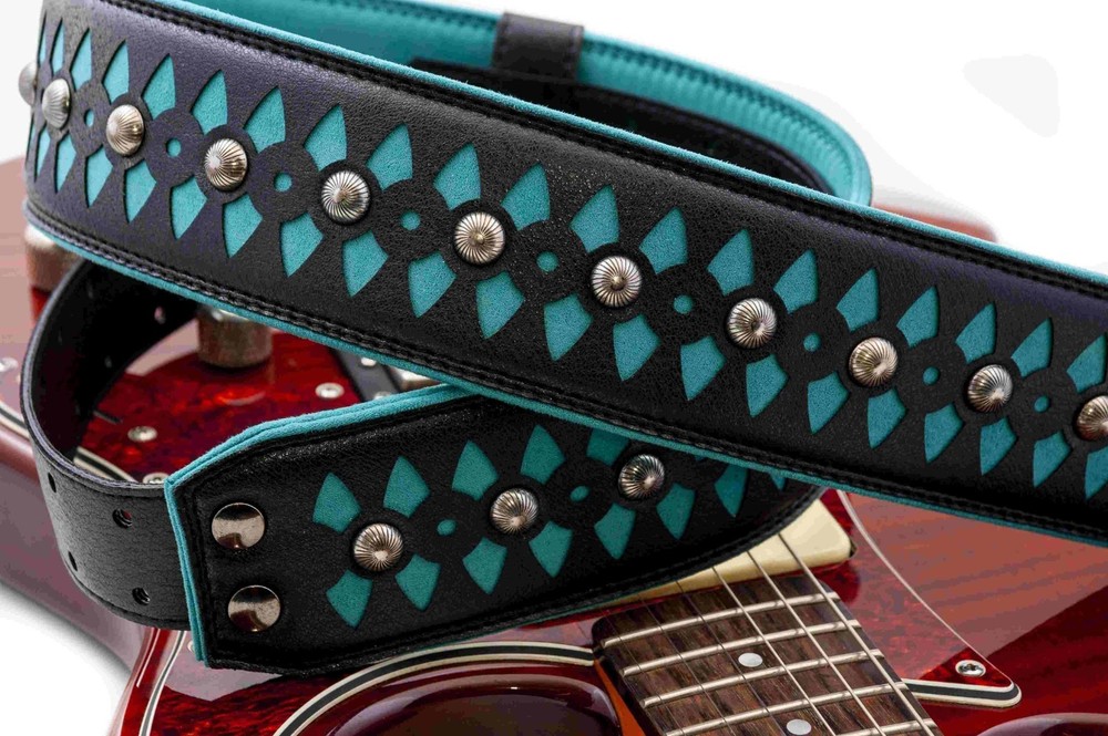 RightOn! Armour Design Guitar Strap; Teal