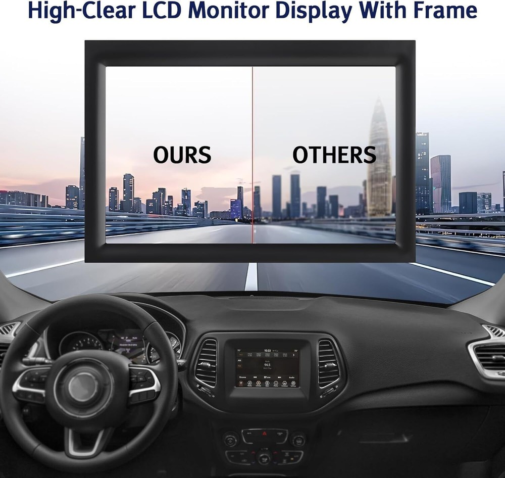 7" LCD Touch Screen w/ Frame For 2017-2020 Jeep Compass Radio Navigation Replace