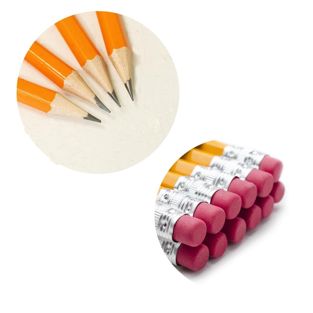 Seagull 600 Count Bulk Pack Pencils Pre-sharpened with Erasers, No. 2 HB Yell...