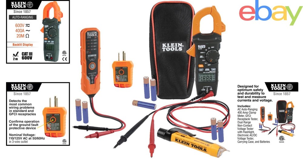 Electrical Testing Kit with Clamp Meter and Non-Contact Voltage Functions