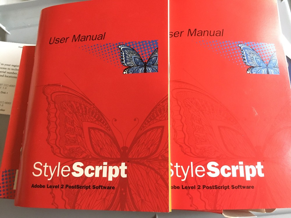 Stylescript style script software Mac OS Adobe Postscript Inkjet Vintage CDs