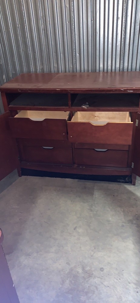 2 Vintage Cherry Wood Cabinet Buffets