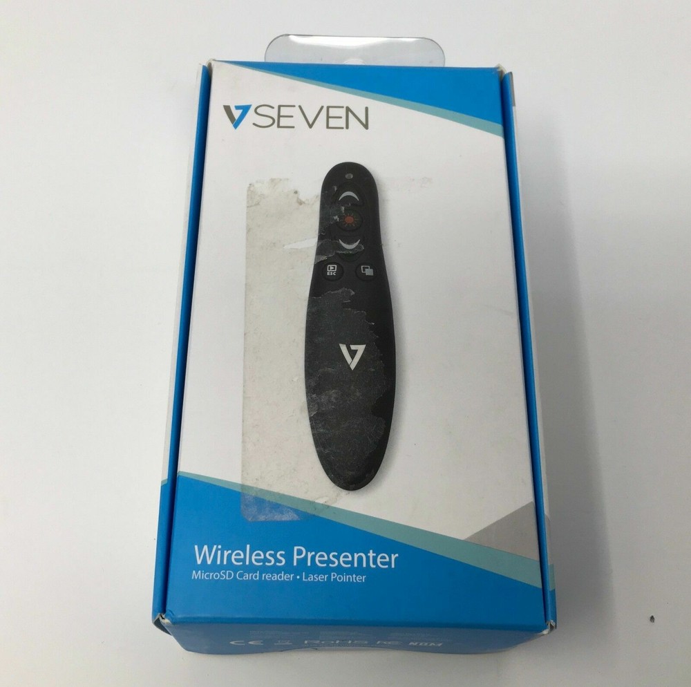 V7 professional Wireless Presenter w/Laser Pointer WP1000 micro SD card reader