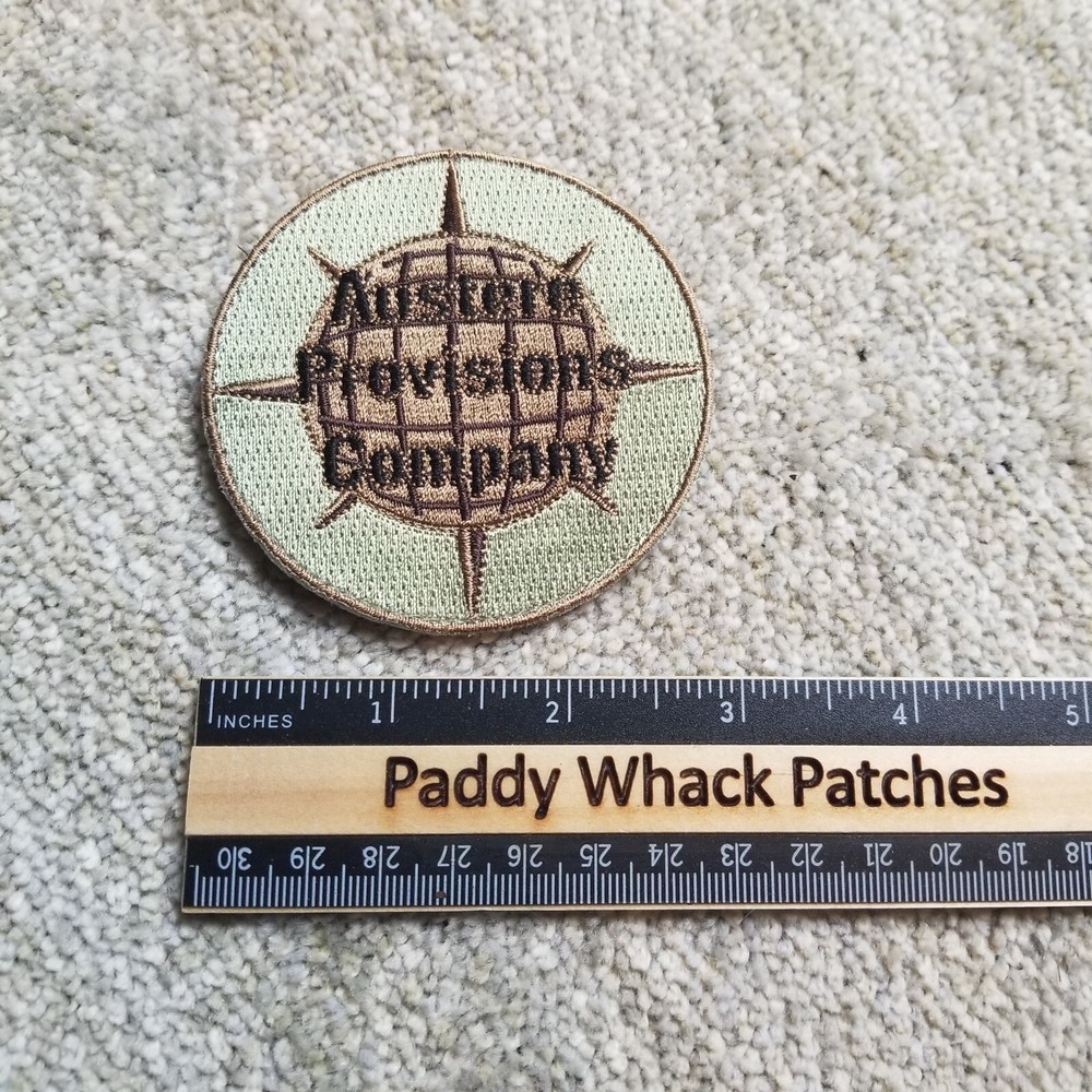Austere Provisions Company Patch Hook & Loop Back Military Morale *