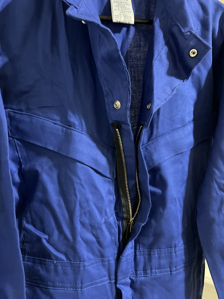 Bulwark Flame Resistant Coverall – Royal Blue, Size 34 Regular