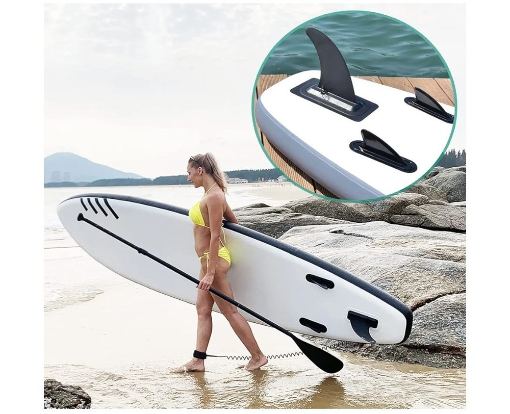 9-Inch Paddle Board Fin Replacement Universal Black