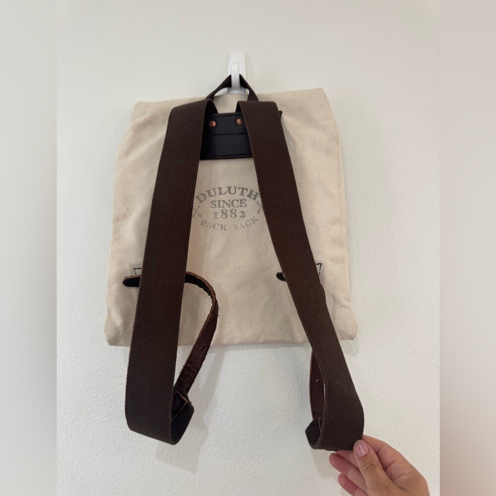 Duluth Pack Monarch Canvas Backpack w/ Leather Accents Vintage