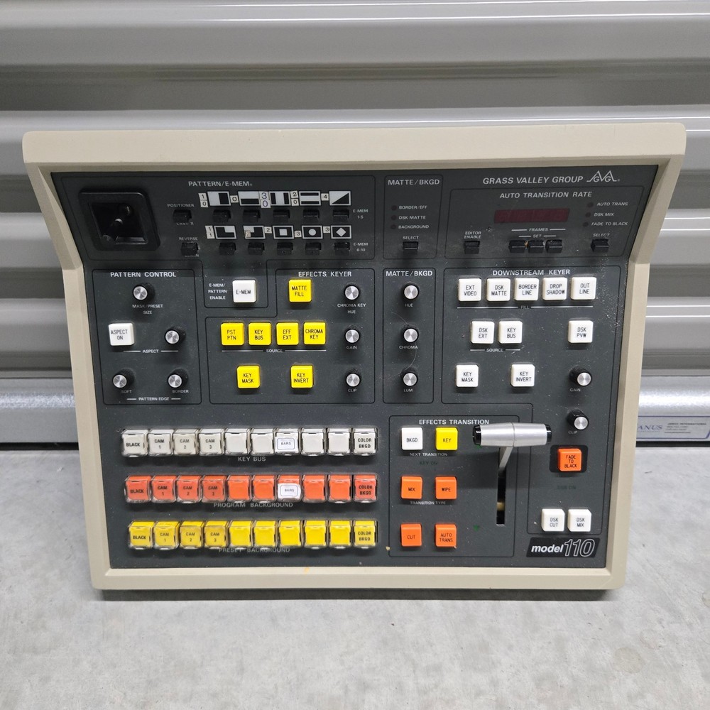 Grass Valley Group Model 110 Switcher Control Panel - No Cable or Elect Frame