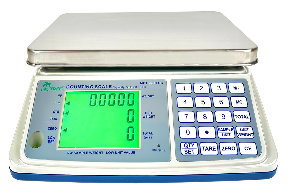 Tree MCT Plus 33 Counting Scale for Warehouse, Fast Stabilization 33lb x 0.001lb