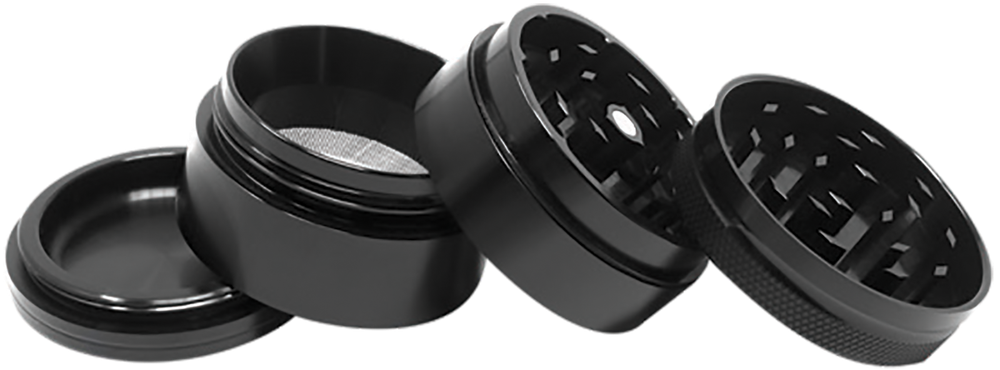 RAW X Hammercraft 4-Piece Herb Grinder - Black