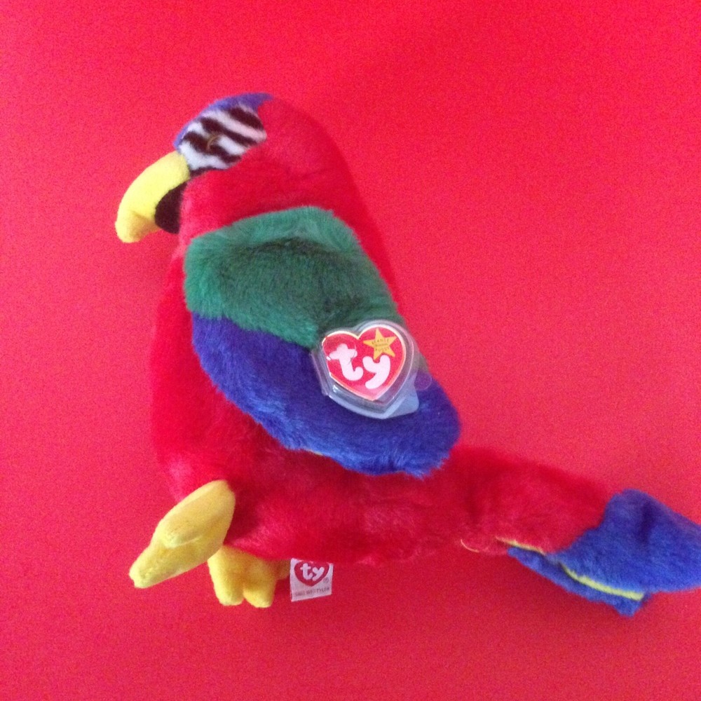 Colorful Plush Parrot Beanie Buddies Bird