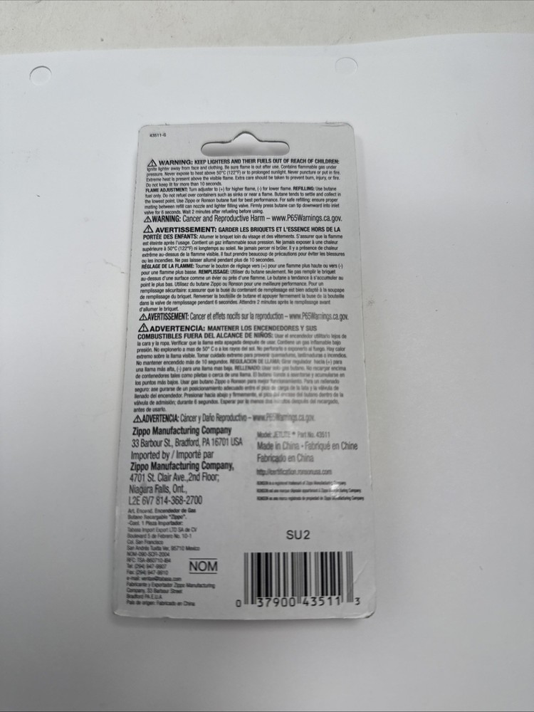 Ronson Jetlite Butane Torch Lighter Silver 43511