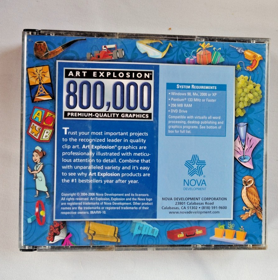 5 DVD's for Computer Graphics Nova Art Explorer 800,000 Computer Graphics