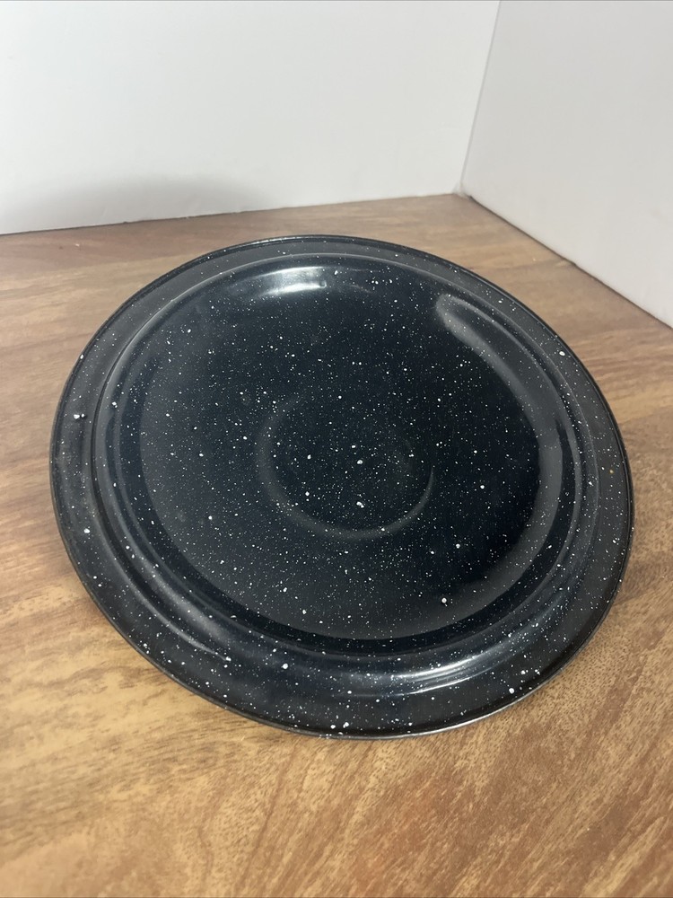 Vintage Enamelware Pot Lid 9.75” Wide