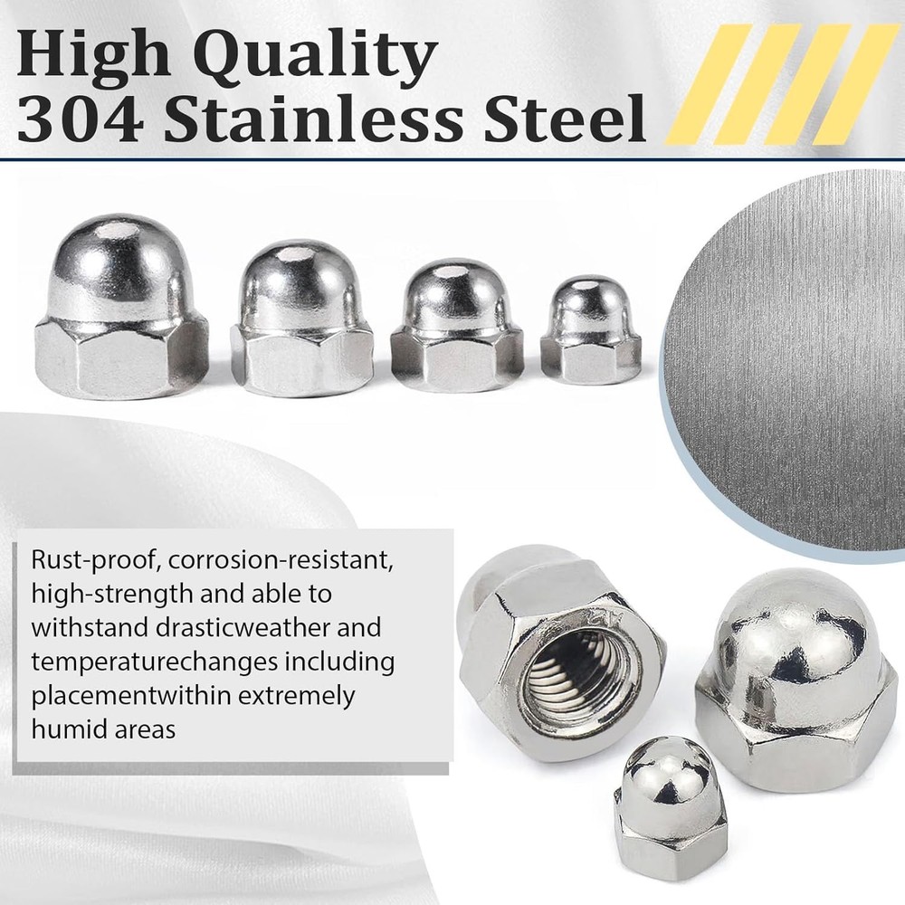 Stainless Steel Acorn Cap Nuts Kit