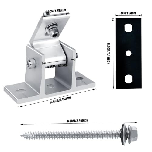 Solar Panel Mounting Brackets Adjustable RV Solar Panel Mount, Tilt Angle 8PCS