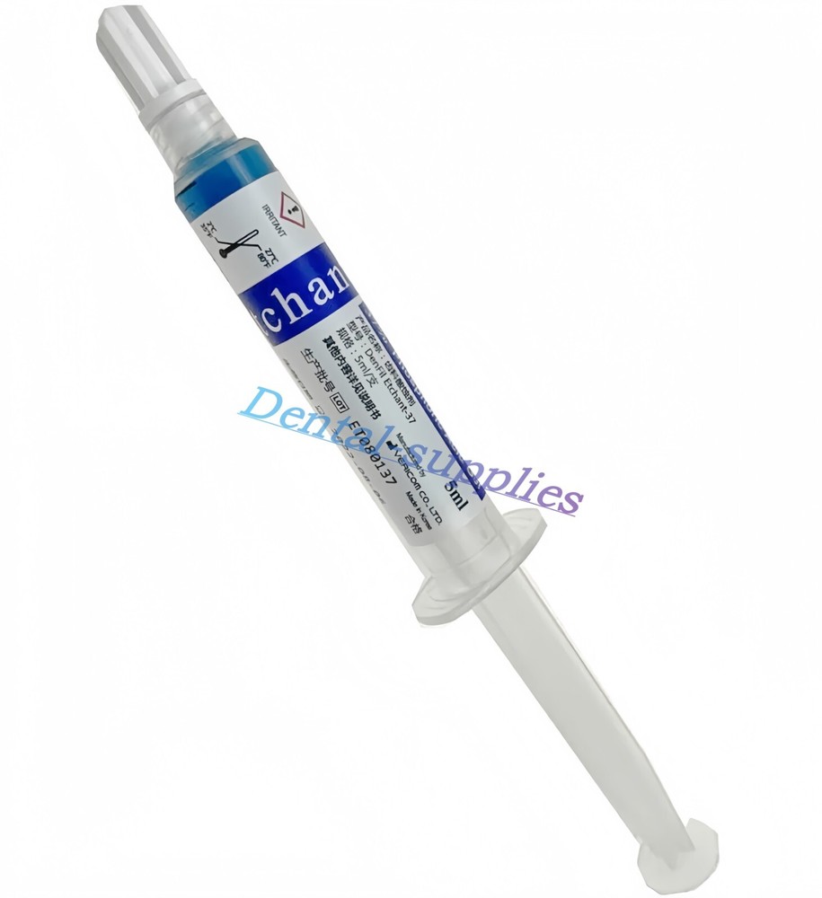 DenFil Etchant Dental 37% Phospharic Acid Etch Etching Gel Agent Syringe + Tips