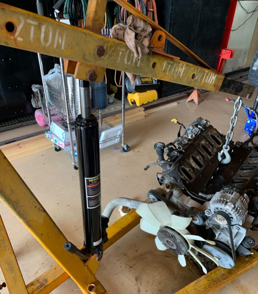 Hydraulic Long Ram Jack Single Piston Pump Clevis Base Manual W/ Handle 3 Tons